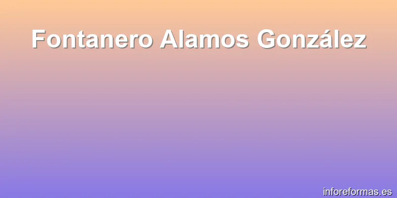 Fontanero Alamos González