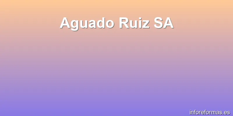 Aguado Ruiz SA