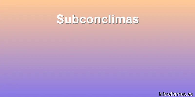 Subconclimas