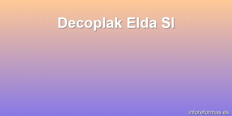 Decoplak Elda Sl