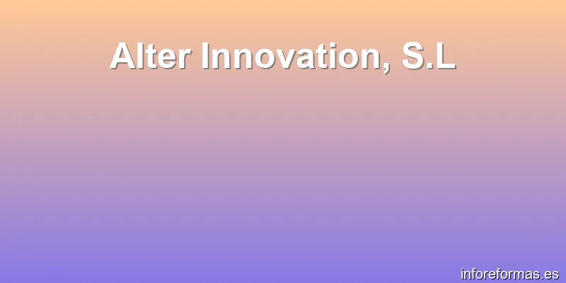 Alter Innovation, S.L