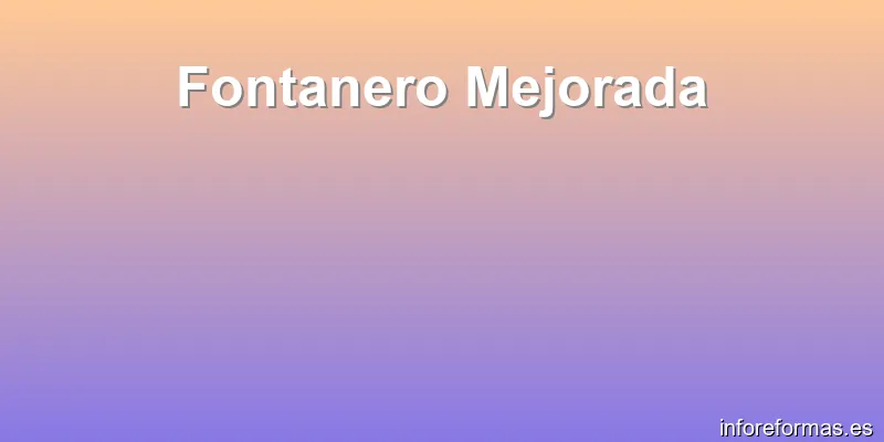 Fontanero Mejorada