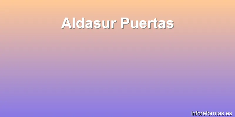 Aldasur Puertas
