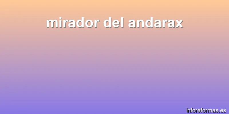 mirador del andarax
