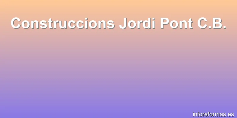 Construccions Jordi Pont C.B.