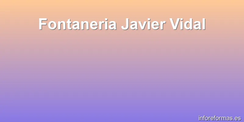 Fontaneria Javier Vidal