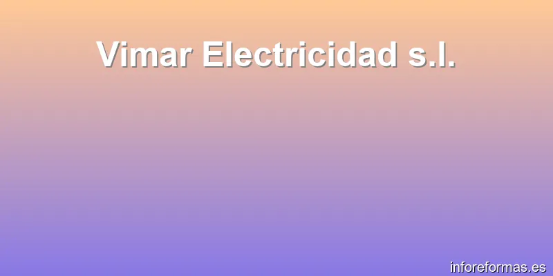Vimar Electricidad s.l.