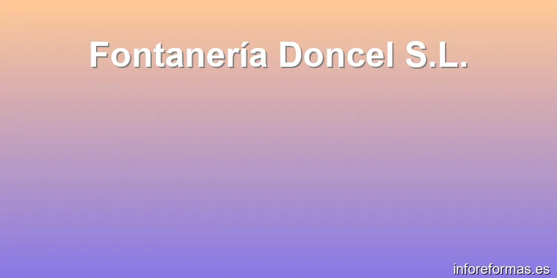Fontanería Doncel S.L.