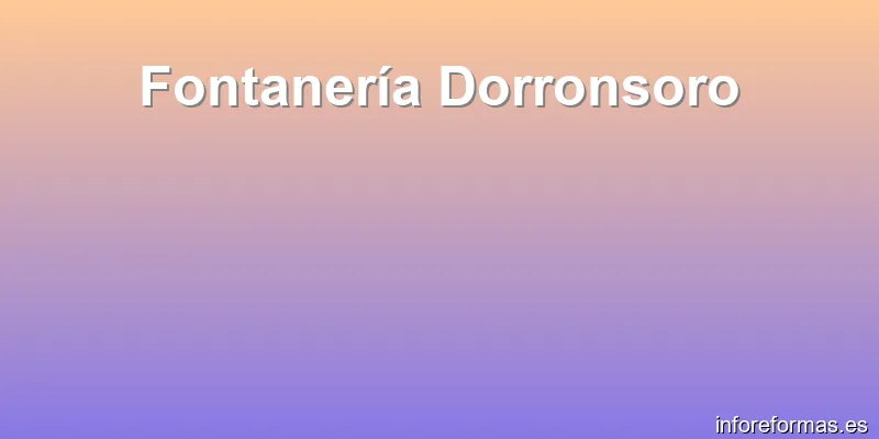 Fontanería Dorronsoro