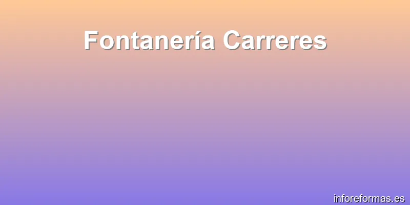 Fontanería Carreres