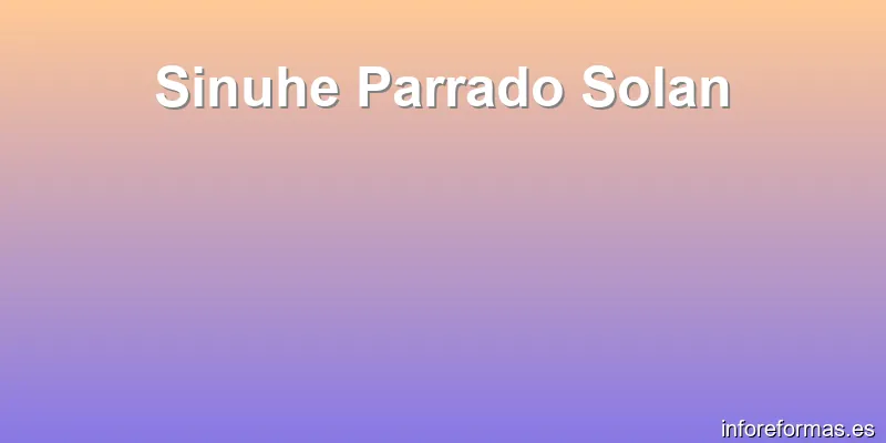 Sinuhe Parrado Solan