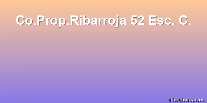 Co.Prop.Ribarroja 52 Esc. C.