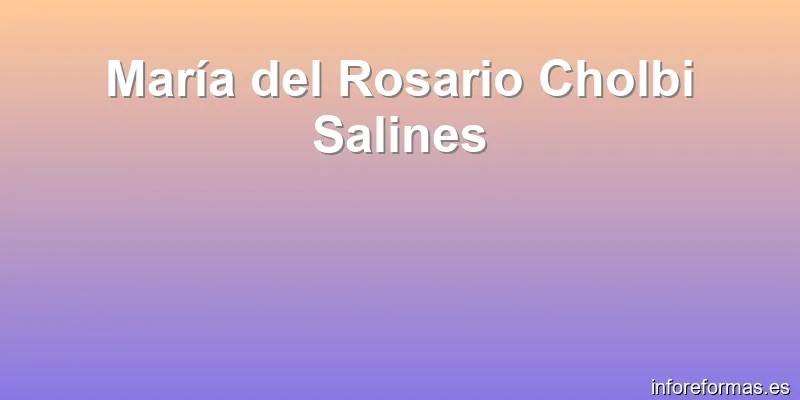 María del Rosario Cholbi Salines