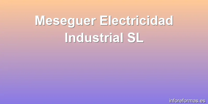 Meseguer Electricidad Industrial SL