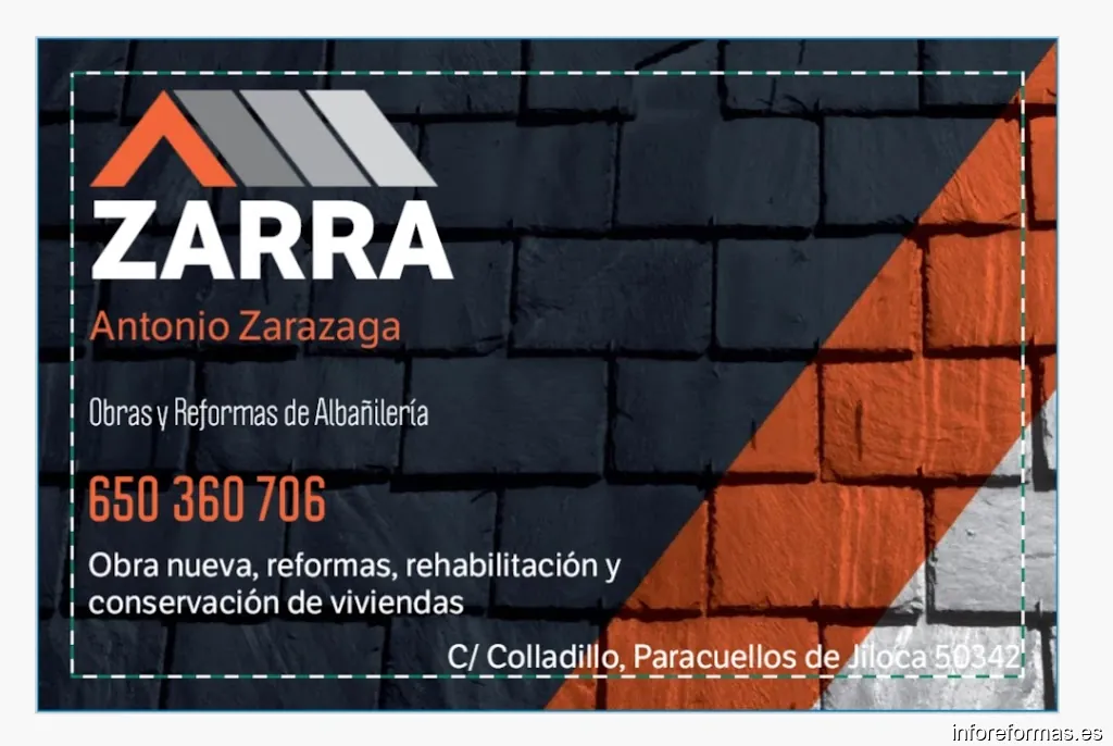 Albañilería y reformas ZARRA. Antonio Zarazaga
