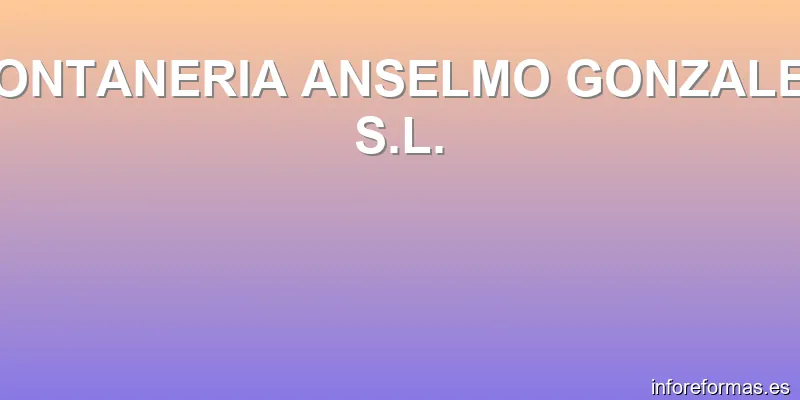 FONTANERIA ANSELMO GONZALEZ S.L.