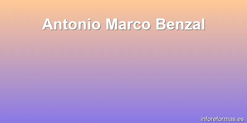 Antonio Marco Benzal