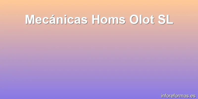 Mecánicas Homs Olot SL