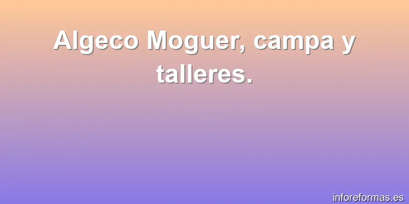 Algeco Moguer, campa y talleres.