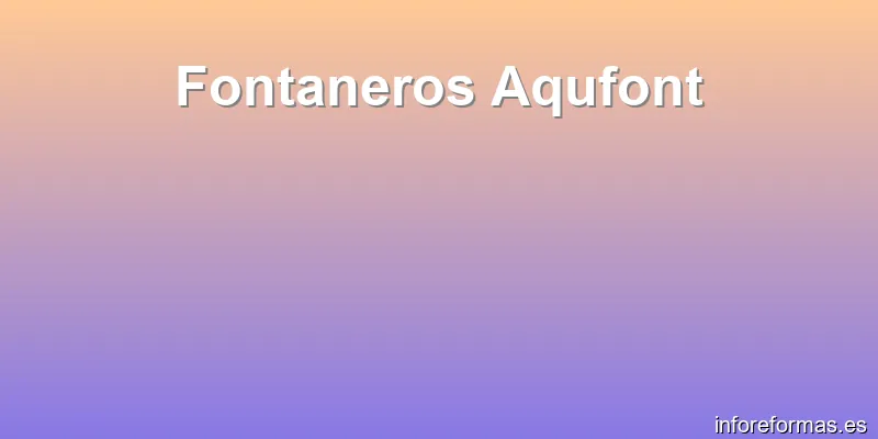 Fontaneros Aqufont