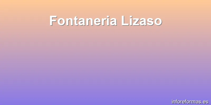 Fontaneria Lizaso