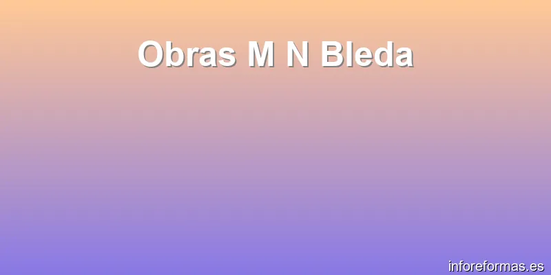 Obras M N Bleda