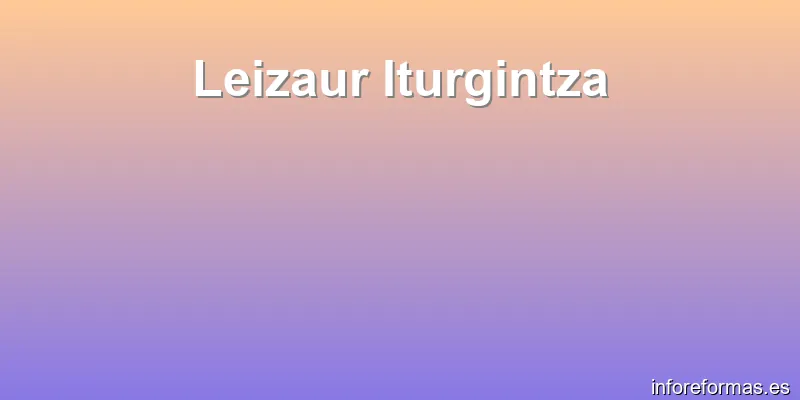 Leizaur Iturgintza
