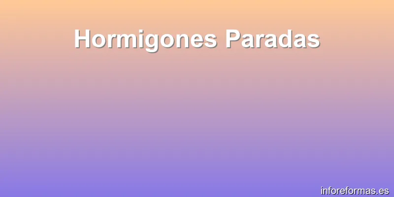 Hormigones Paradas