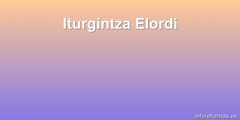 Iturgintza Elordi