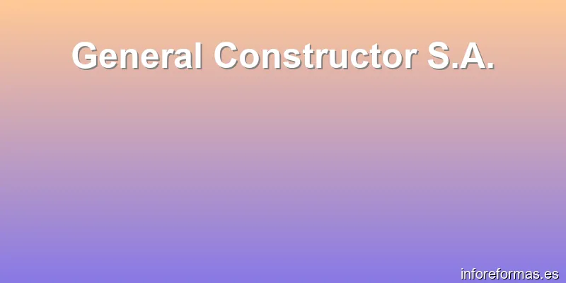 General Constructor S.A.