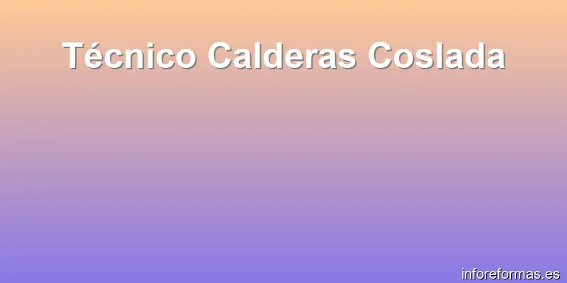 Técnico Calderas Coslada