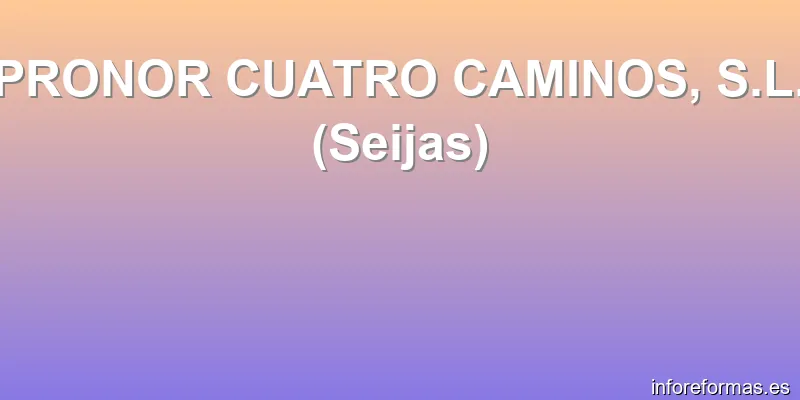 PRONOR CUATRO CAMINOS, S.L. (Seijas)